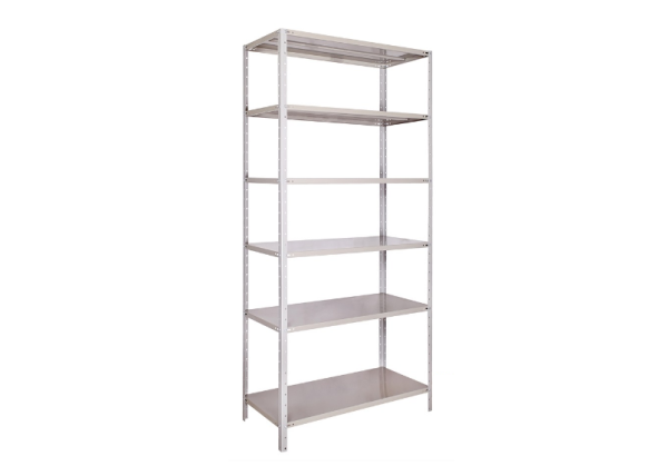 Estante de Aço 40cm cor Cinza Linha Leve CHAPA 26 c/ 06 Prateleiras. (25 kgs)